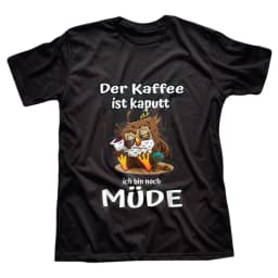 1Pcs 100% Cotton the Coffee Is Broken Mude O-Neck Short Sleeves T-Shirt Print Plus Size Comfortable Casual Wear, Machine Washable