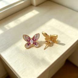 Butterfly Pendant 925 Silver Colorful 5A Zircon Crystal Wing Women's Necklace Double Layer Chain Dainty Valentine's Jewelry Gift