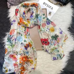 2016 Winter Fashion Women's Scarf Hot Sale Mulberry Silk Scarves Shawl Female Long Silk Scarf Blue and Coffee 180*110cm