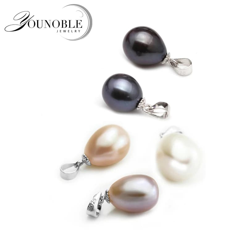 Genuine Fresh Water Pearl Pendant Jewelry 925 Silver,real Pearl Pendant On The Neck Wife Mother Birthday Gift Wholesale