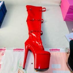 12-23cm high heels high boots, buckle boots round head dancer fashion sexy catwalk shoes to thigh high boots
