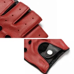 Spring Male100% Pure Real Leather Half Finger Thin Gloves Man Genuine Sheepskin Red/Brown/Blue Driving Riding Luvas Guantes