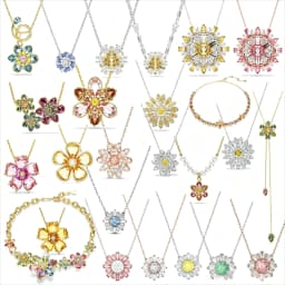 Su Flower Necklace Pink Yellow Fine Gifts for Women Y-shaped Necklace Adjustable High-Quality Fine Crystal Zircon Jewelry