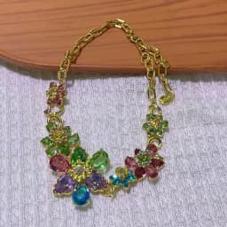 Su Flower Necklace Pink Yellow Fine Gifts for Women Y-shaped Necklace Adjustable High-Quality Fine Crystal Zircon Jewelry