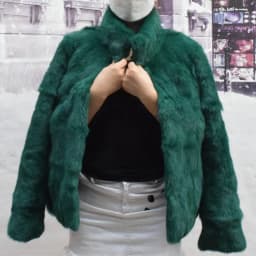 Natural Rabbit Fur Coat Women Winter Jacket Real Leather And Fur Bolero Women's Clothing Female Outerwears With 2025 Black Cold