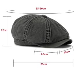 HT5112 Mens Berets Women Retro Washed Cotton Octagonal Beret Hat Male Female Ivy Flat Cap Spring Autumn Adjustable Beret Capens