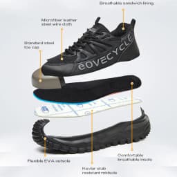 Fashion Work Safety Shoes Men Work Sneakers Anti-smash Anti-Puncture Indestructible Shoes Security Boots Non-slip Men Boots