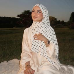 Luxury Muslim Hijab Retro Polka Dot Scarf Skin-friendly Jersey Bandana Elegant Headscarf for Women Brunch Date Weekend Travel