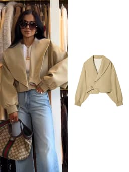 TFMLN Elegant Lapel Bomber Jacket For Women Spring Autumn Long Sleeve Solid Coats Lady High Street Casual Chic Outerwear