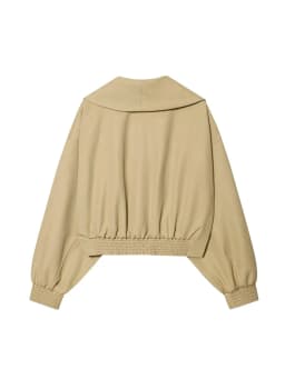 TFMLN Elegant Lapel Bomber Jacket For Women Spring Autumn Long Sleeve Solid Coats Lady High Street Casual Chic Outerwear