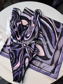 Classic Women's Headband Scarf Swimsuits with Letter Signature Logo Sexy Bikini Sets Beachwear Swimwear