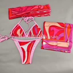 Classic Women's Headband Scarf Swimsuits with Letter Signature Logo Sexy Bikini Sets Beachwear Swimwear