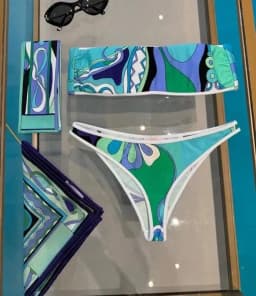 Classic Women's Headband Scarf Swimsuits with Letter Signature Logo Sexy Bikini Sets Beachwear Swimwear