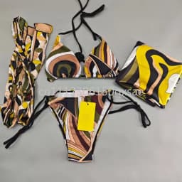 Classic Women's Headband Scarf Swimsuits with Letter Signature Logo Sexy Bikini Sets Beachwear Swimwear