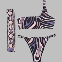 Classic Women's Headband Scarf Swimsuits with Letter Signature Logo Sexy Bikini Sets Beachwear Swimwear