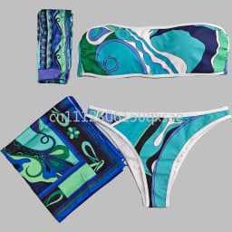 Classic Women's Headband Scarf Swimsuits with Letter Signature Logo Sexy Bikini Sets Beachwear Swimwear