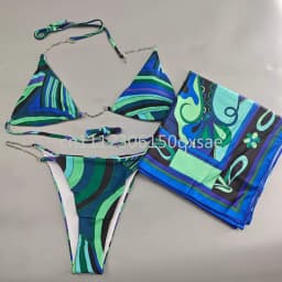 Classic Women's Headband Scarf Swimsuits with Letter Signature Logo Sexy Bikini Sets Beachwear Swimwear