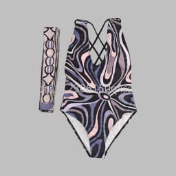 Classic Women's Headband Scarf Swimsuits with Letter Signature Logo Sexy Bikini Sets Beachwear Swimwear