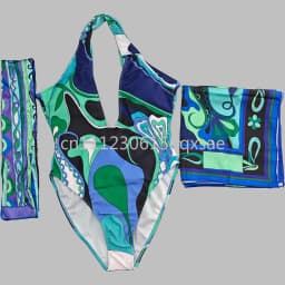 Classic Women's Headband Scarf Swimsuits with Letter Signature Logo Sexy Bikini Sets Beachwear Swimwear