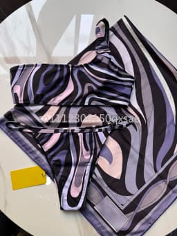 Classic Women's Headband Scarf Swimsuits with Letter Signature Logo Sexy Bikini Sets Beachwear Swimwear