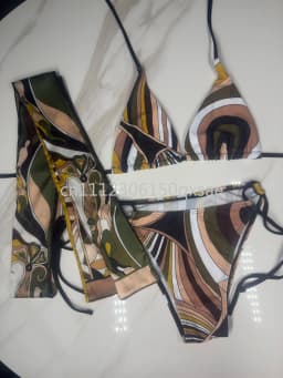Classic Women's Headband Scarf Swimsuits with Letter Signature Logo Sexy Bikini Sets Beachwear Swimwear