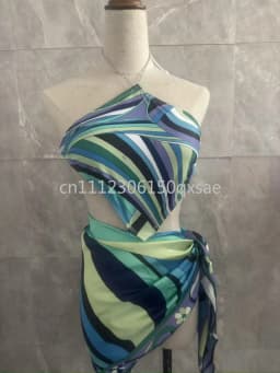 Classic Women's Headband Scarf Swimsuits with Letter Signature Logo Sexy Bikini Sets Beachwear Swimwear