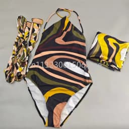 Classic Women's Headband Scarf Swimsuits with Letter Signature Logo Sexy Bikini Sets Beachwear Swimwear