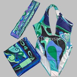 Classic Women's Headband Scarf Swimsuits with Letter Signature Logo Sexy Bikini Sets Beachwear Swimwear