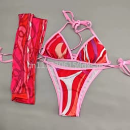 Classic Women's Headband Scarf Swimsuits with Letter Signature Logo Sexy Bikini Sets Beachwear Swimwear