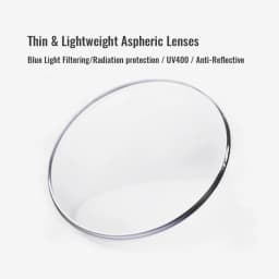 Toketorism Anti Blue Light Lenses Resin Aspheric Glasses Lens Prescription Computer Glasses