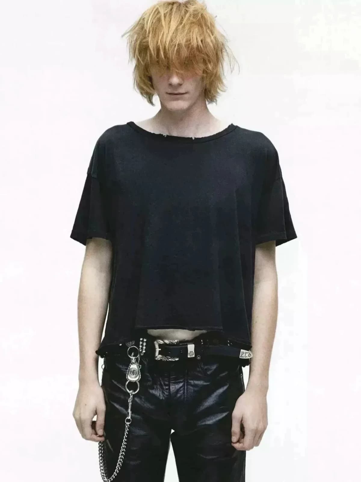 ER/D 24FW Slogan Destroy Crew Neck Short Wide Boxyfit T-Shirt