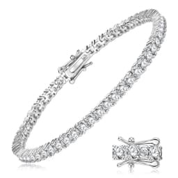 OXTAO Luxury Moissanite Tennis Bracelet 3mm D VVS1 with Certified For Women Men Jewelry Hand Chain Bracelet 14K Gold Filled