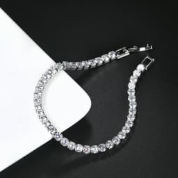 OXTAO Luxury Moissanite Tennis Bracelet 3mm D VVS1 with Certified For Women Men Jewelry Hand Chain Bracelet 14K Gold Filled