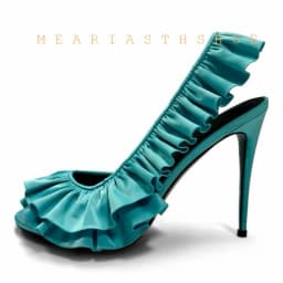 Pink silk Pleated Slingback Sandals Peep Toe Flounce Stiletto Women's Sandals Side Air Elegant Thin High Heels Runway Shoes Sexy
