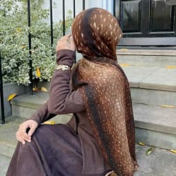Deer Spot Print Muslim Hijab Scarf Soft Lightweight Bandana Headscarf Wrap Islamic Prayer Shawl Daily Neck Scarf Accessory