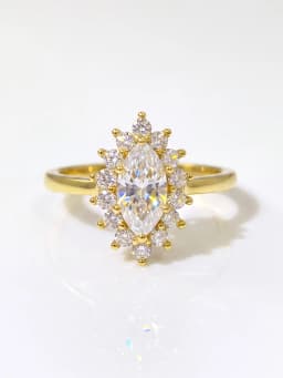 Luxury Real 1CT Marquise Moissanite Diamond Engagement Ring For Women Anniversay Wedding Party Fashion Personalized Jewelry