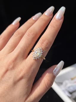 Luxury Real 1CT Marquise Moissanite Diamond Engagement Ring For Women Anniversay Wedding Party Fashion Personalized Jewelry