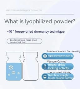 Blue Copper GHK-CU Lyophilized Powder Set Moisturizing Whitening Face Serum Anti Wrinkle Smooth Tender Brighten Essence 20PCS