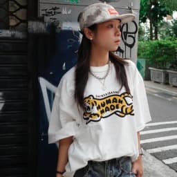 Human Made 2026SS Tiger Print Tee, Cotton Vintage Loose Slim T-Shirt for Men Women