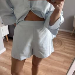 Summer Women Fashion Asian Button Chinese style Shirt Short sets
