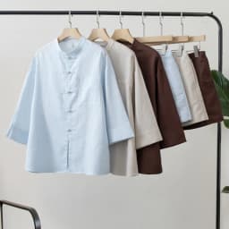 Summer Women Fashion Asian Button Chinese style Shirt Short sets