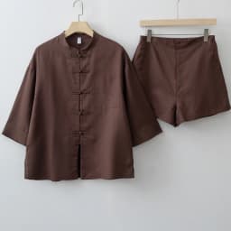 Summer Women Fashion Asian Button Chinese style Shirt Short sets