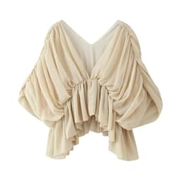 KLKXMYT Elegant Cascading Pleated Asymmetry Blouse Women Loose Chic Batwing Sleeve V Neck Tops 2026 Summer Lady New Blouses 