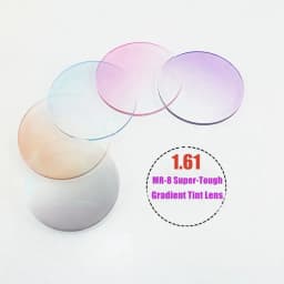 Radiation Protection 1.61 High Index MR-8 Super-Tough Gradient Tint HMC EMI Asphere Anti UV Myopia Hyperopia Prescription Lenses