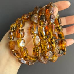 Plant Amber Bracelet Wholesale Original Unique Designer Diy Beads Good Fragrance Mineral Natural Stone Healing Jewelry Supplier