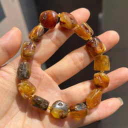 Plant Amber Bracelet Wholesale Original Unique Designer Diy Beads Good Fragrance Mineral Natural Stone Healing Jewelry Supplier
