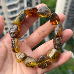 Plant Amber Bracelet Wholesale Original Unique Designer Diy Beads Good Fragrance Mineral Natural Stone Healing Jewelry Supplier