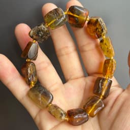 Plant Amber Bracelet Wholesale Original Unique Designer Diy Beads Good Fragrance Mineral Natural Stone Healing Jewelry Supplier
