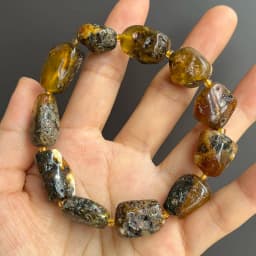 Plant Amber Bracelet Wholesale Original Unique Designer Diy Beads Good Fragrance Mineral Natural Stone Healing Jewelry Supplier