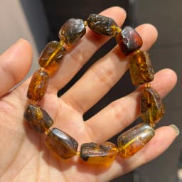 Plant Amber Bracelet Wholesale Original Unique Designer Diy Beads Good Fragrance Mineral Natural Stone Healing Jewelry Supplier